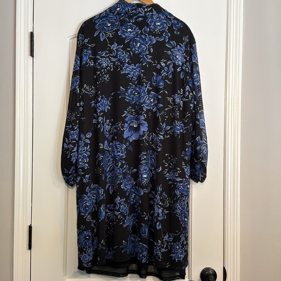 Harper 241 Plus Size Blue Floral Midi Dress Size 3X - Picture 3 of 8